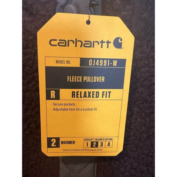 Carhartt Women’s Fleece Pullover Jacket XS Blackberry Heather Relaxed 104922 - Picture 8 of 9